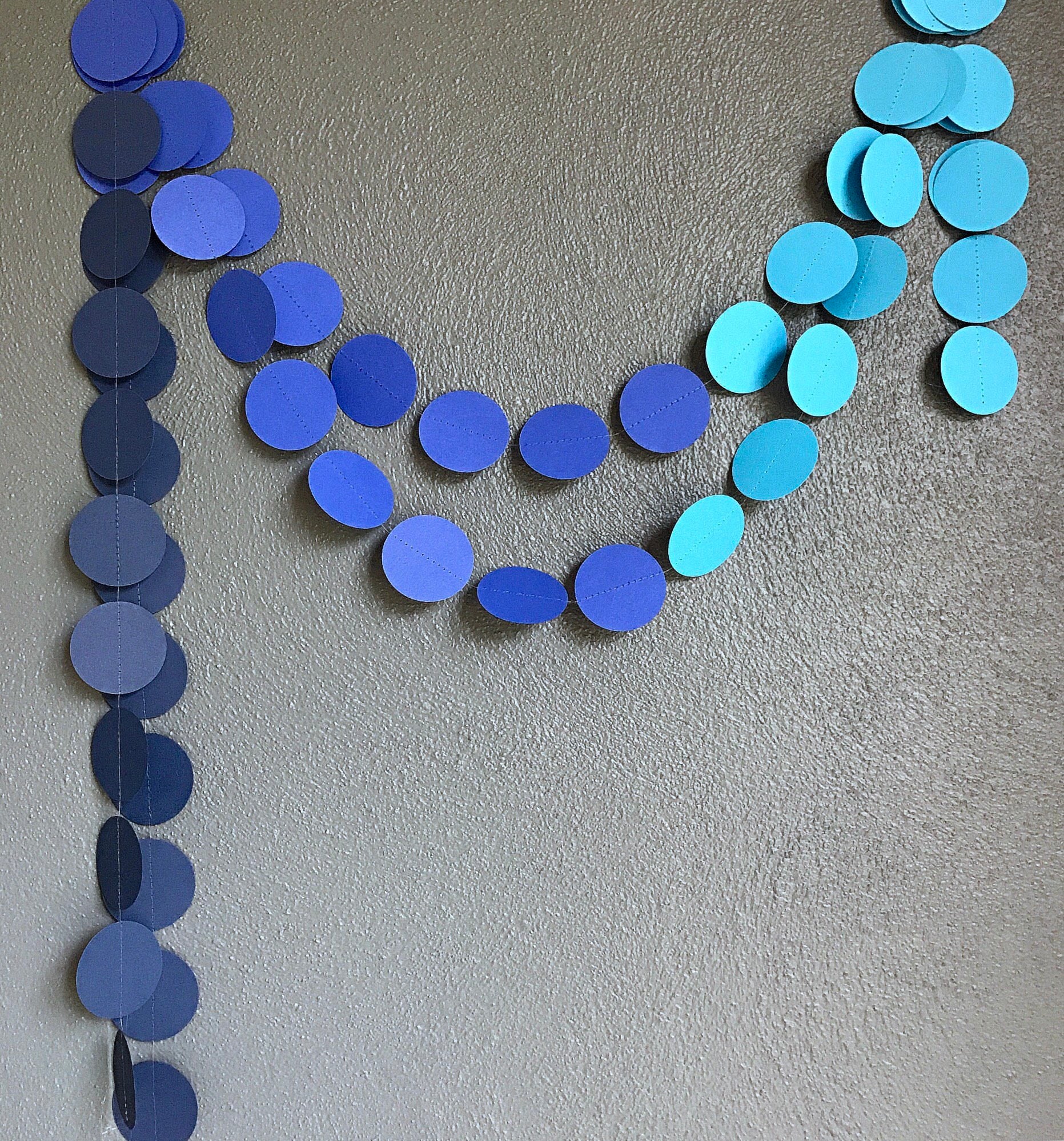 Blue Ombre Paper Garland